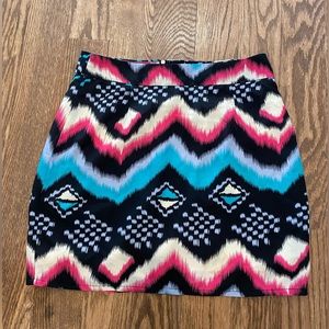 Mini Skirt with colorful design size S